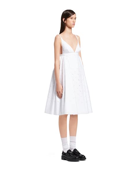 prada white lace dress